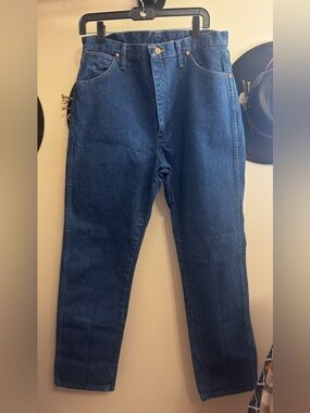 Wrangler Straight Leg Dark Blue Denim Jeans